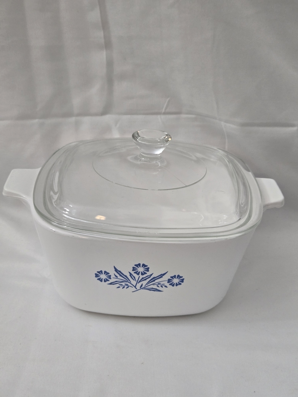 Vintage Corning Ware Blue Cornflower P-1 3/4-B 1.75 Qt w/ P-7-C Glass Lid USA